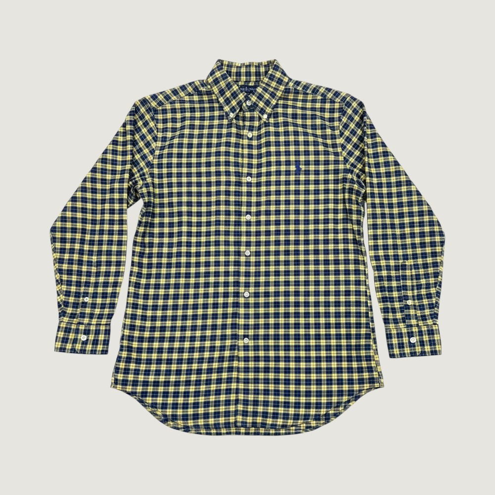Polo‎ Ralph Lauren Men Plaid Long Sleeve Button Down Shirt Size Medium